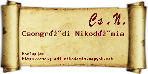 Csongrádi Nikodémia névjegykártya